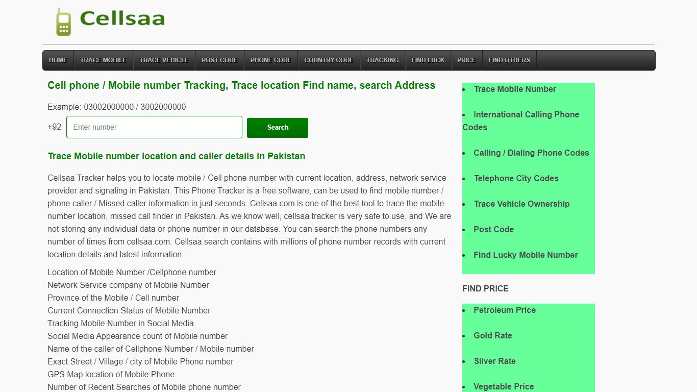 Cell phone / Mobile number Tracking, Trace location Find name, search ...